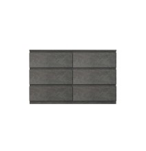 Cómoda de 6 Cajones con Amplio Espacio de Almacenaje - Mármol Gris - 120x40x75 cm - Mueble Moderno para Dormitorio.