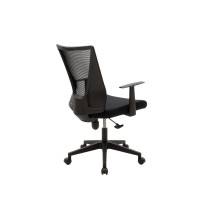 Silla de Oficina Ergonómica en Malla Negra de Gran Resistencia con Reposabrazos - 105/93x61x53 cm, Comodidad y Durabilidad